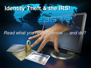 IRS Identity Theft and Tax Refunds