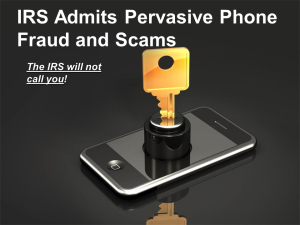 IRS Warns of Telephone Scams