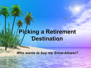 Picking a Retirement Destination
