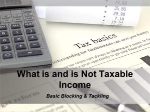 What is and is Not Taxable Income