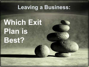 Which Exit Plan is Best?