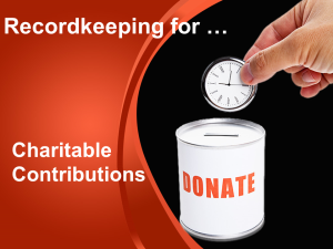 Charitable Contribution Recordkeeping