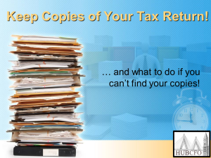 Keep Copies of Your Tax Return