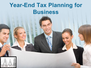 Year-End Tax Planning for Business