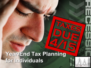 Year-End Tax Planning for Individuals