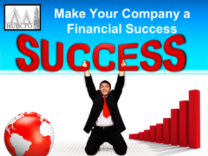 Make Your Company a Financial Success