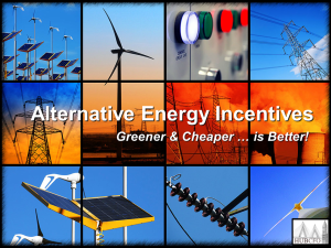 Alternative Energy Incentives