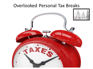 Overlooked Personal Tax Breaks