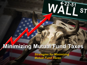 Minimizing Mutual Fund Taxes
