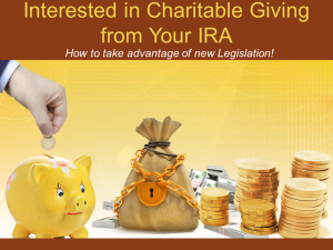 Charitable Giving from Your IRA