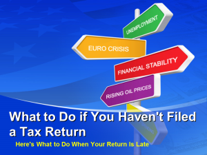 If You Have Not Filed a Return