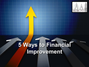 5 Ways to Financial Improvement