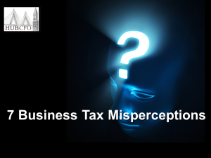 7 Business Tax Misperceptions