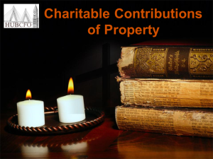 Charitable Contributions of Property