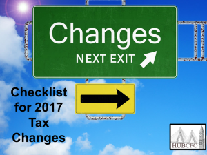 Checklist for 2017 Tax Changes
