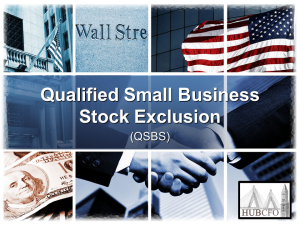 Qualified Small Business Stock (QSBS) Exclusion