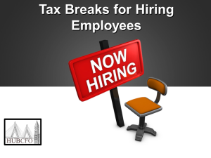 Tax Breaks for Hiring Employees