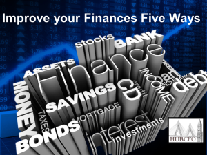 Improve your Finances Five Ways