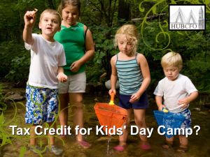 Tax Credit for Kids' Day Camp? 