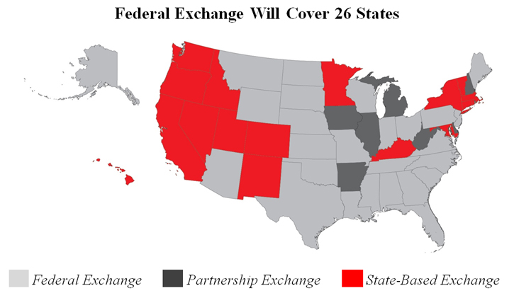 ACA Exchanges Map